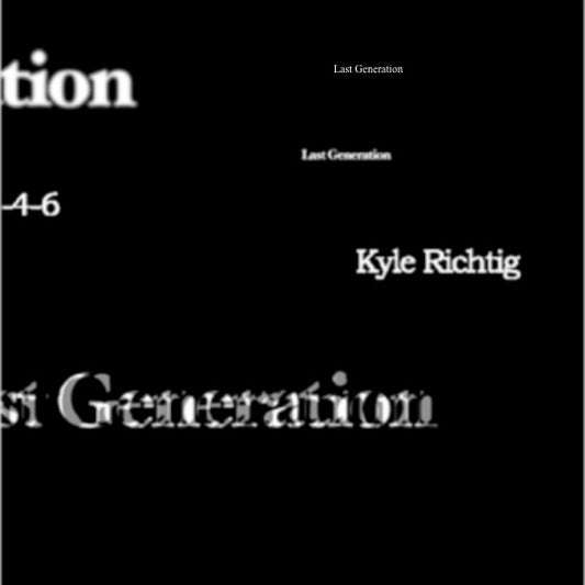 Last Generation Digital Chapbook